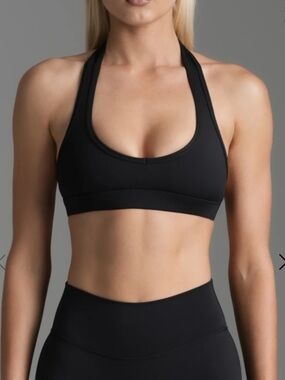 SWT Active Base Backless Halter Bra Obsidian XS